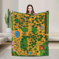 Stardew Valley Animals Flannel Blanket Warm Soft Throw for Bedroom Picnic Bedspread Sofa Cover Size: 75*100cm, Weight: 230 GSM