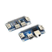 In Stock 4 Port USB HUB HAT for Raspberry Pi Ethernet / USB HUB HAT for Raspberry Pi Zero 1x RJ45 3x USB USB HUB HAT