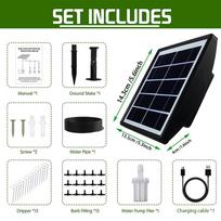 Solar Auto Watering Device with Timer, Drip Irrigation Set for 15 Flower Vegetable Pots Indoor Outdoor Balcony Garden Irrigator