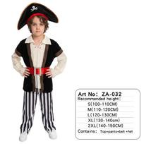 Children's Halloween Pirate Captain Cosplay Costume Set Hat Headband Vest for Boys Polyester for Performance Festival S juoda