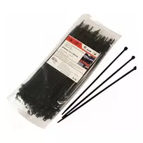 WKK Black UV-Stabilized Nylon Cable Ties 300x3.6mm 100 Pack
