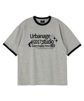 Urban Age Studio Ringer Oversized Short Sleeve Gray Reference/L
