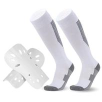 Soccer Shin Guard  Set-Adult Kids Men's Women's Colorful Striped Non-Slip Knitted Socks ODM S balta