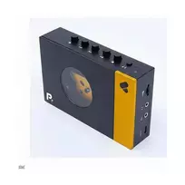 WeAreRewind Amy nešiojamas kasečių grotuvas su Bluetooth, juoda/geltona