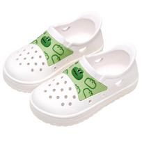 Kids Clogs Shoes Boys Girls Garden Slip on Shoes Toddler Clogs Children Slides Slippers Indoor Outdoor Beach Pool Shower Sandals Insole length15cm žalia