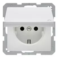 Berker 47516089 Kištukinis lizdas su uždedamu dangteliu SCHUKO Polar White Velvet