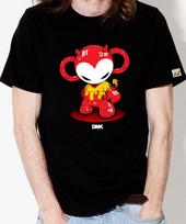 Doldol Dmk_T-Shirts_68 Graffiti Artist Devil Monkey Dmk Character Graphic T-Shirt Short Sleeve Tee Light Gray/S