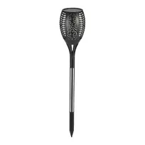 SYNERGY21 LED Flame Series Solar Garden Lamp su žeminiu smaigaliu – juoda
