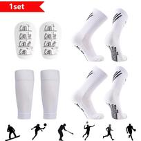 Football Shin Guard Adult Socks Anti-Slip Design Polyester Material Protection Leg Cover Set Likeid SZ-964 Pull-Up Closure Basic L balta