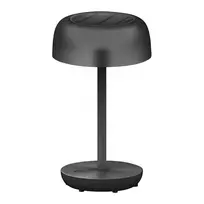 SYNERGY21 LED stalinė lempa SOLAR / įkraunama baterija, lauko IP54, liečiamas reguliavimas, permatoma-juoda