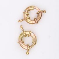 Brass Metal Brass Spring Ring Clasps with Fig 8 Ring Clasp for Bracelet and Necklace 9mm 100pcs/bag
