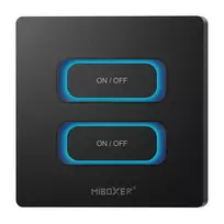 MIBOXER ESZ2B 2-Gang Smart Wall Switch with Motion Sensor, Zigbee 3.0 + 2.4GHz, Dimmer, White