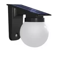 SYNERGY21 Synergy 21 LED sieninis šviestuvas su saulės baterija ir įkraunama baterija - Ball Milky -