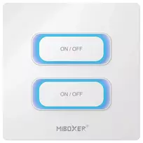 Synergy 21 LED Remote Control 2-Gang Smart Switch Zigbee 3.0 + 2.4GHz Motion Sensor + Dimming for Milight/Miboxer (White) (ESZ2)