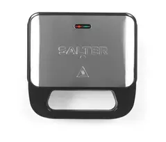 Salter EK6665VDE 3 in 1 Snack Maker - Waffle Maker, Sandwich Toaster & Grill, 900W, Black/Silver