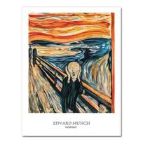 The Scream by Edvard Munch Art Print Poster Canvas Wall Picture Famous Painting for Living Room Home Decorarion No Frame 21*30cm