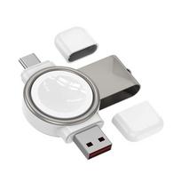 Naujas magnetinis belaidis įkroviklis iWatch 6 7, nešiojama greitojo Qi belaidžio įkrovimo doko stotelė iWatch Series SE 5 4 3 2 1 iwatch charger balta