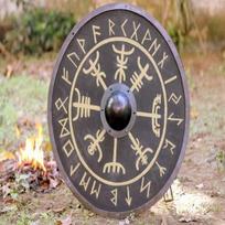 Viduramžių skydas Šiaurės kompaso skydas Mūšiui paruoštas skydas Medinis vikingų skydas rankų darbo skydo kopija