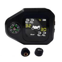 Patogus motociklo TPMS aukštai temperatūrai atsparus saugus LCD ekranas juoda