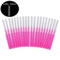 20Pcs Mini Eyebrow Brush Brow Perm Brush Disposable Brow Lifting Brushes Bendable Micro Eyelash Brush Applicators Makeup Tools 20Pcs Pink
