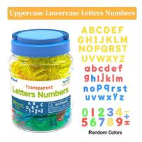Vaikams spalvingų skaidrių raidžių numerių rinkinys Jutiminis šviesos stalo žaislas Skaičiavimo rašyba Montessori lavinantis matematinis žaislas