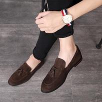 Fashion Men's Casual Suede Leather Shoes Mens Driving Loafers Light Moccasins Men Trendy Tassels Party Wedding Flats EUR Sizes 38-48 38 ruda