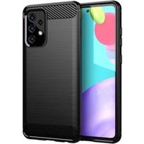 Dėklas Samsung Galaxy A52 4G-5G A52s 5G Silikoninis Anglies Pluošto Atsparus Smūgiams Apsauginis Juodas