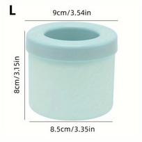 Silicone Round Ice Bucket Mold for Easy Ice Removal - Perfect for Parties 60 cubes mėlyna