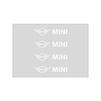4Pcs Car Door Handle Stickers Tire Rear View Mirror Decals Decoration For MINI Cooper F54 F55 F56 R56 R60 Roadster Clubman Coupe balta