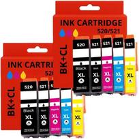 Pack 10 Compatible Canon PGI-520 / CLI-521 Cartridges – For PIXMA iP & Printers; MP Series