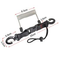 Spiral Coil Cable Anti lost Camera Flashlights Safety Leash for Diving Snorkelling Surfing Kayaking mėlyna