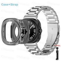 Case+Strap for Samsung galaxy watch ultra 2025 47mm Luxury Stainless Steel Bracelet band Metal+PC Cover Bumper Shell Protector Watch Ultra 2025