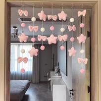 Pink Planet Door Curtain Pendant - Cute, Girlish, No-Punch Hanging Decoration
