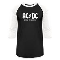 AC/DC Back In Black Album White Logo Unisex Baseball T-Shirt XL