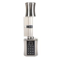 Smart Cylinder Lock Fingerprint Scanner Quick Unlock Aluminium Alloy Low Power Consumption for Wooden Iron Security