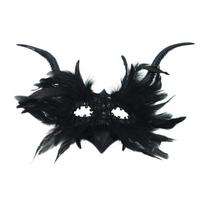 Feather Ravens Masquerades Mask Halloween Costume Cosplay Venetians Mask Crow Mask Mardi Gras Half Face Mask Women Men juoda