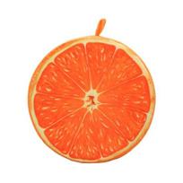 Fruit Slice Throw Pillow Round Watermelon Kiwi Orange Cushion 3D Print Fun Fruit Decorative Cushion Seat Pad for Couch Chair Floor Sofa 33cm C