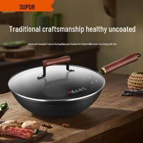 SUPOR 32CM Traditional Cast Iron Wok