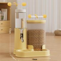 Automatic Multi-Function Water and Food Dispenser for Hamster, Guinea Pig, Small Pet 17*13*11cm pilka spalva