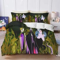 Villains Maleficent Ursula Evil Queen Bedding Set Evil Queen Bedding Set3D Children'S Bed Set Holiday Gifts EU Single(135*200cm)3pcs