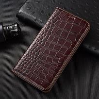 Krokodilo natūralios odos atverčiamas dėklas Motorola Moto Edge 60 60S 50 40 30 20 Neo Stylus Ultra Fusion telefonui su pinigine Edge 60 (60S) kava