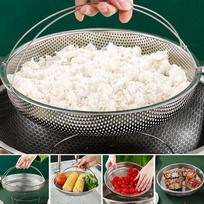 Stainless Steel Steaming Rack, Steamed Buns, Steamer, Household Steaming , Fruit Washing Filter With Portable Steamer One Size sidabras