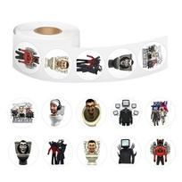 50 Skibidi Toilet Man Cartoon Stickers: Waterproof Decoration for Journals, Water Bottles, and Computers