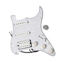 FLEOR Alnico 5 Prewired Guitar Pickguard Loaded SSH Electric Guitar Parts beige