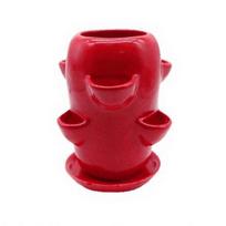 Succulents Tower Planter Terracotta Stoneware Tower Plant Pot Decorative Vertical Gardening Container for Growing Strawberries Succulents Orchids