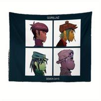 VIKAMA Gorillaz Demon Days Tapestry Virtual Band Cartoon Character Wall Hanging for Bedroom Living Room Decor 74x94cm(29x37in)