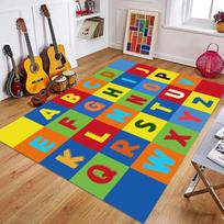 Children's Area Rug for Playroom ABC Alphabet Rug Kids Learning Carpet Washable Play Mat for Children's Bedroom Playroom Mat 40x60cm