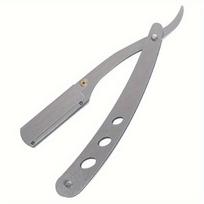 1set Men Straight Barber Edge Steel Razors Folding Shaving Knife Hair Removal Tools with Blades Foldable Hair Blade Barber Straight Razor