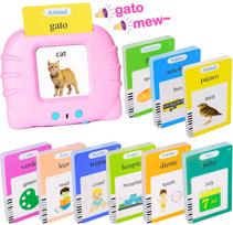 510 Spanish Flash Cards for Kids 3+Years,Pocket Speech for Toddlers,Montessori Toys, Christmas birthday learning gift,travel toy