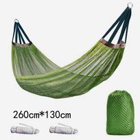 Hammock Outdoor Ice Silk Mesh Hammock Anti-rollover Camping Travel Supplies armijos žalia spalva